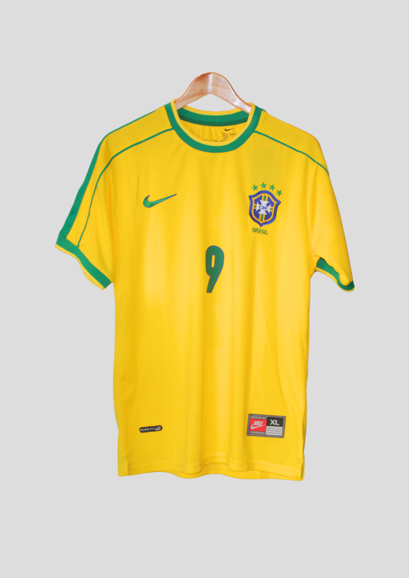 Retro shirt Brazilië Ronaldo Nazario Retro Brazilië Ronaldo Nazario