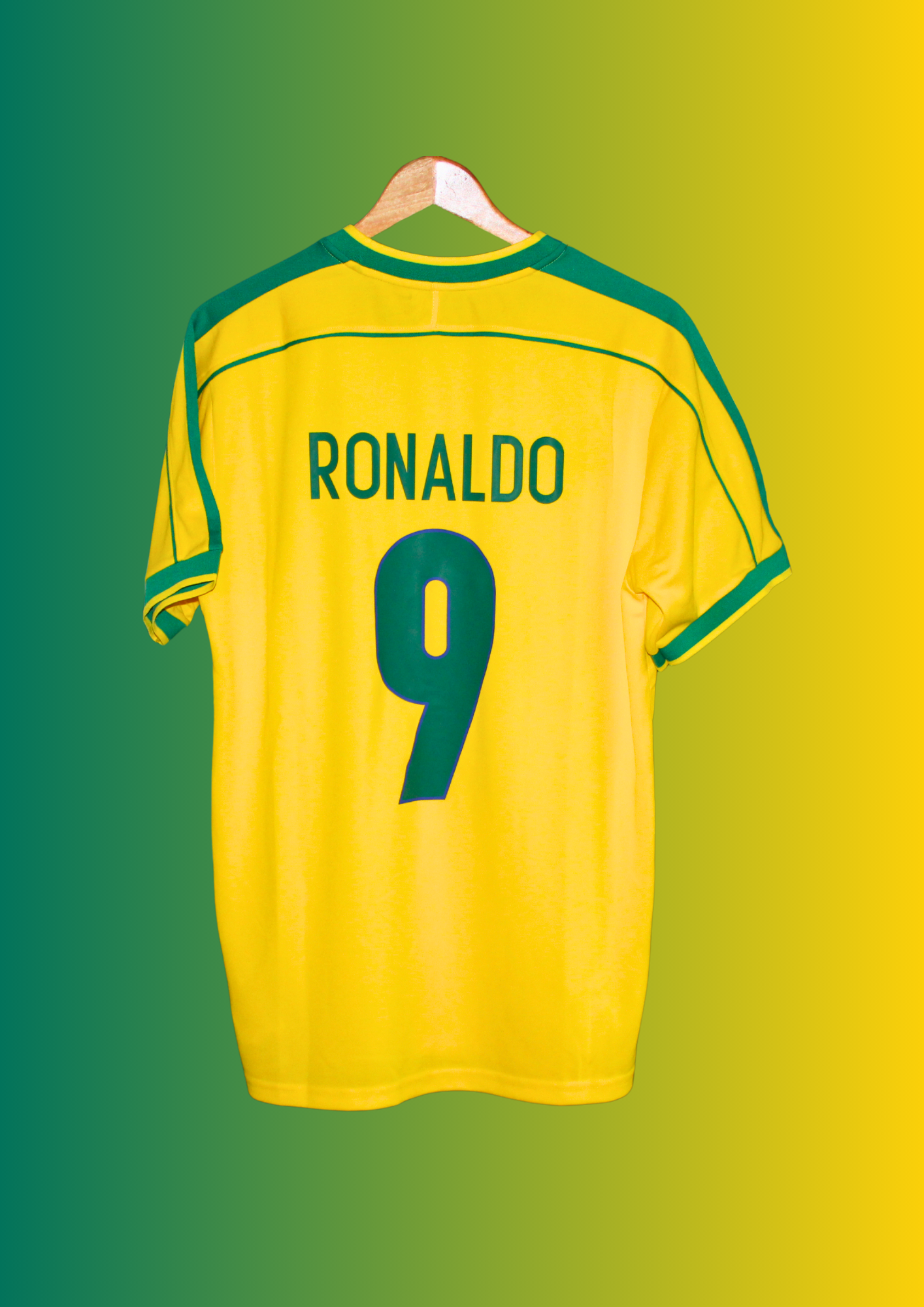 Retro shirt Brazilië Ronaldo Nazario Retro Brazilië Ronaldo Nazario